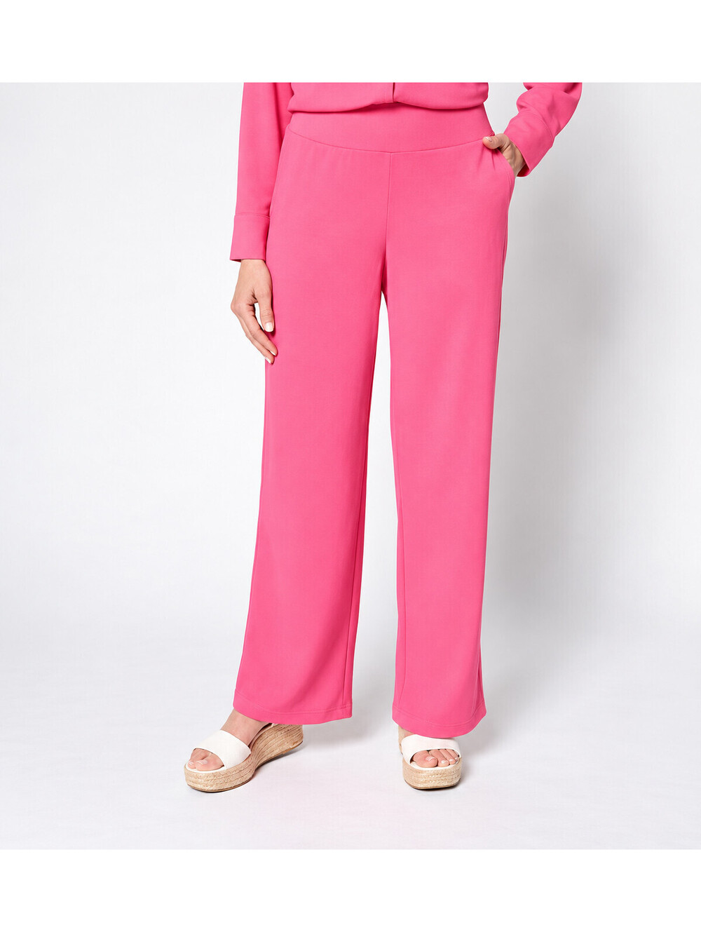 Brandis Dress Out Loud Reg Caribbean Crinkle Wide Leg Pants Glam Pink, X-Large